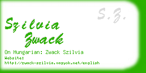 szilvia zwack business card